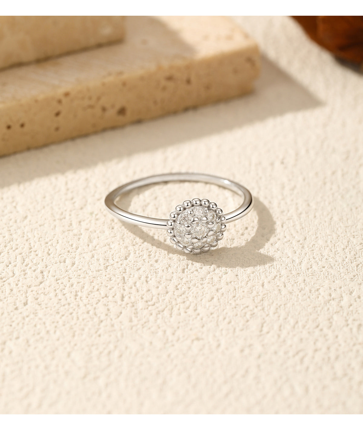 S925 Sterling Silver Brilliant Moissanite Ring