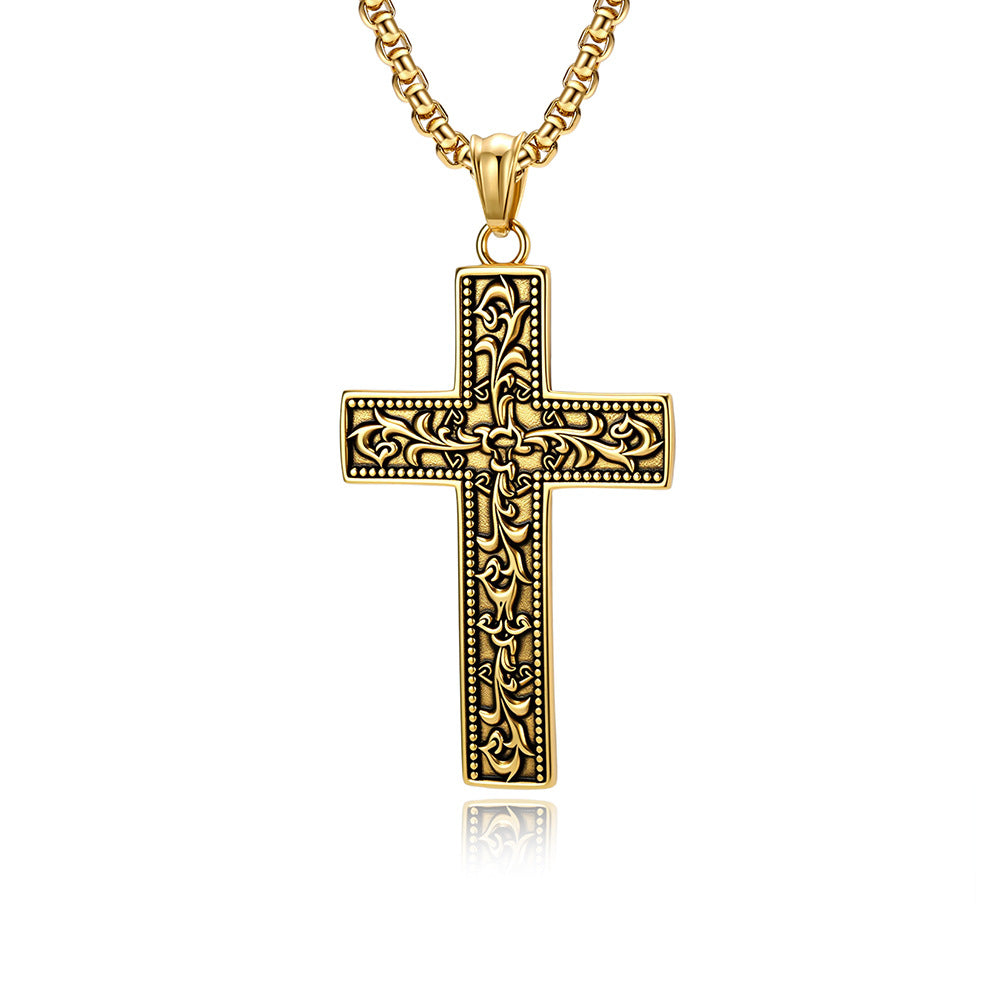 Stainless Steel Cross Gothic Vintage Necklace