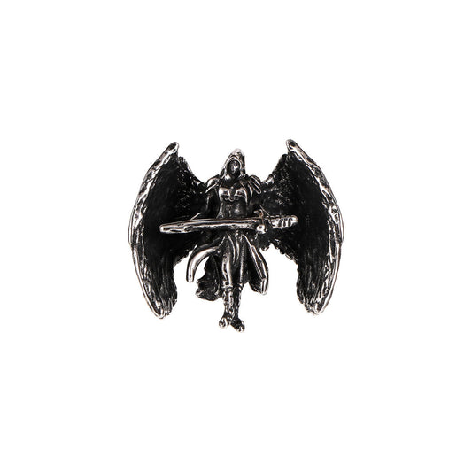 Halloween Necklace – Trial Angel Men's Stainless Steel Pendant Pendant