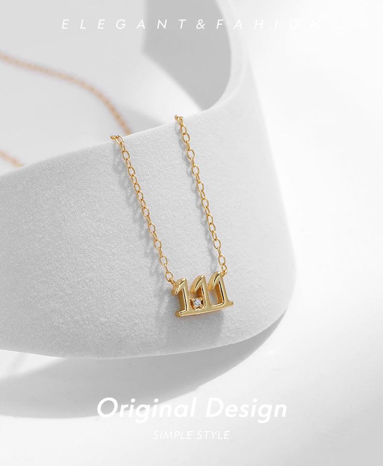 925 Sterling Silver Lucky Number Necklace