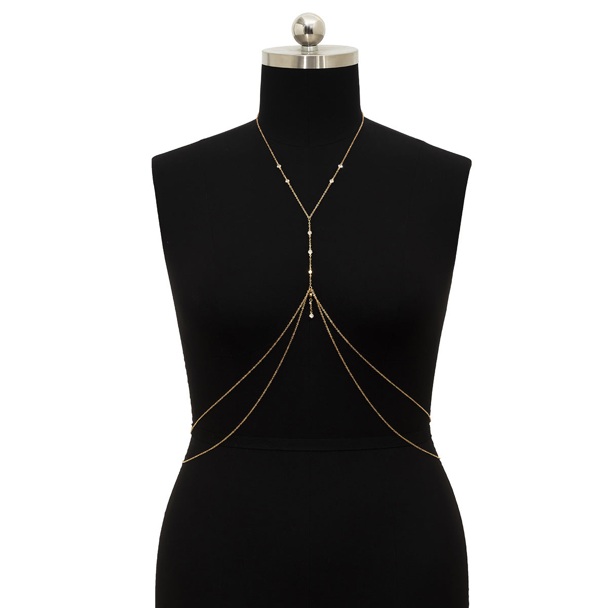 European and American Jewelry Collection - Vienna Verve Rhinestone Body Chain Necklace