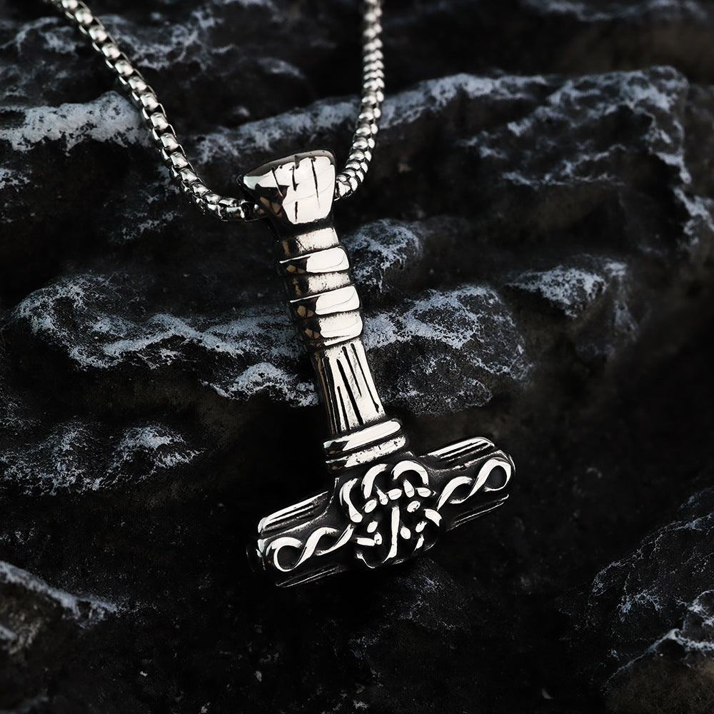 Nordic Vintage Men's Jewelry Stainless Steel Quake Necklace