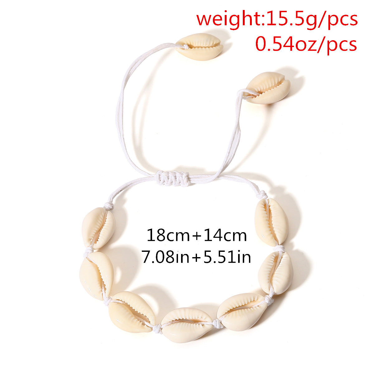 Planderful Vienna Verve Shell Pendant Bracelet For Women Adjustable Beach Woven Geometric Statement Jewelry