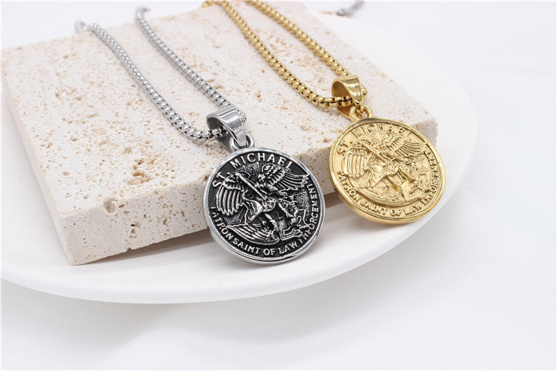 Planderful Greek God Of War Pendant Titanium Steel Personalized For Men And Unisex Protection Amulet