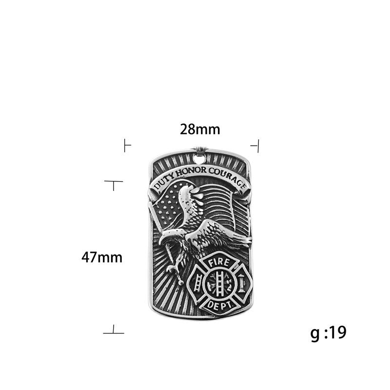 European And American Titanium Steel Eagle Tag Pendant