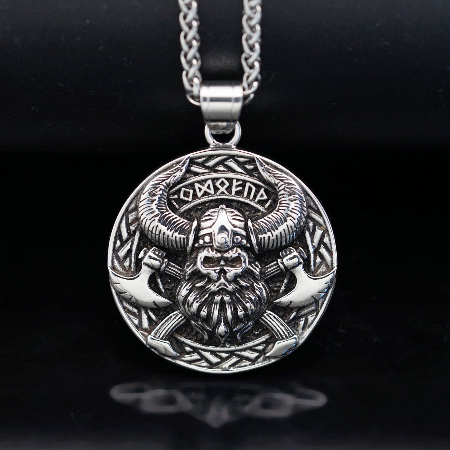 Steel Necklace Vintage Viking Axe Pendant For Men Norse Mythology Jewelry Planderful