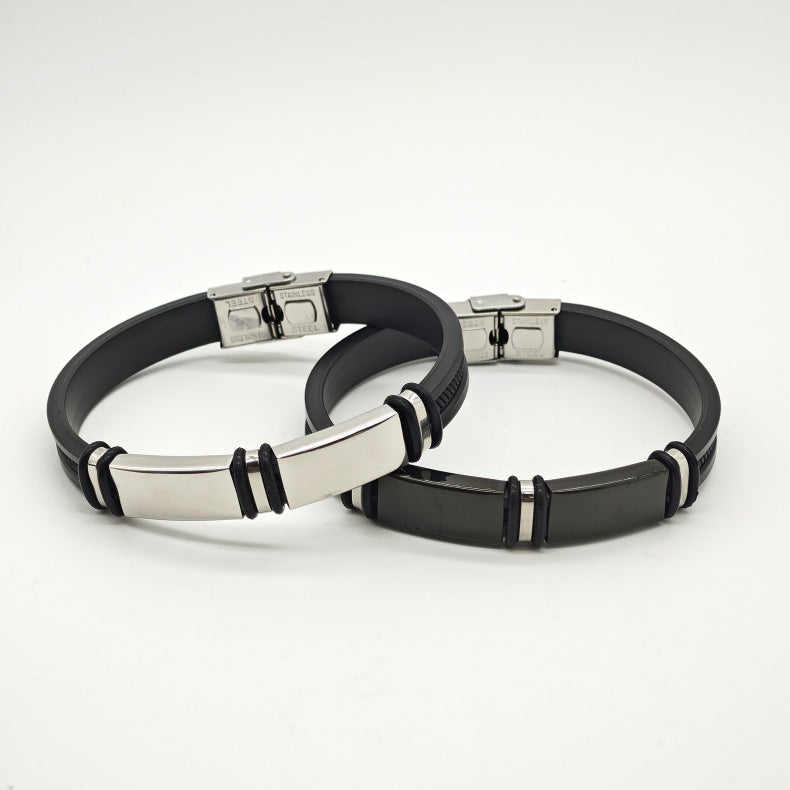 Planderful Everyday Genie Two Tone Stainless Steel Bracelet For Men Unisex Glossy Finish Premium Accessory