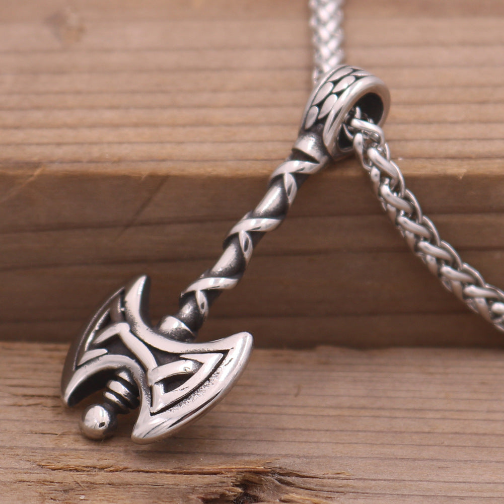 Eternal Viking Rune Necklace with Titanium Chain - Men's Norse Legacy Jewelry
