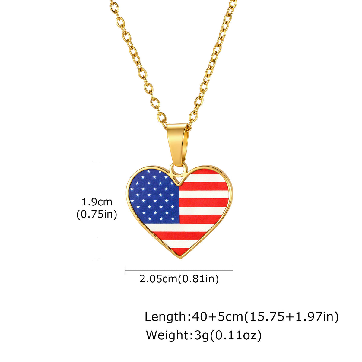 Men And Women Flag Stainless Steel Necklace