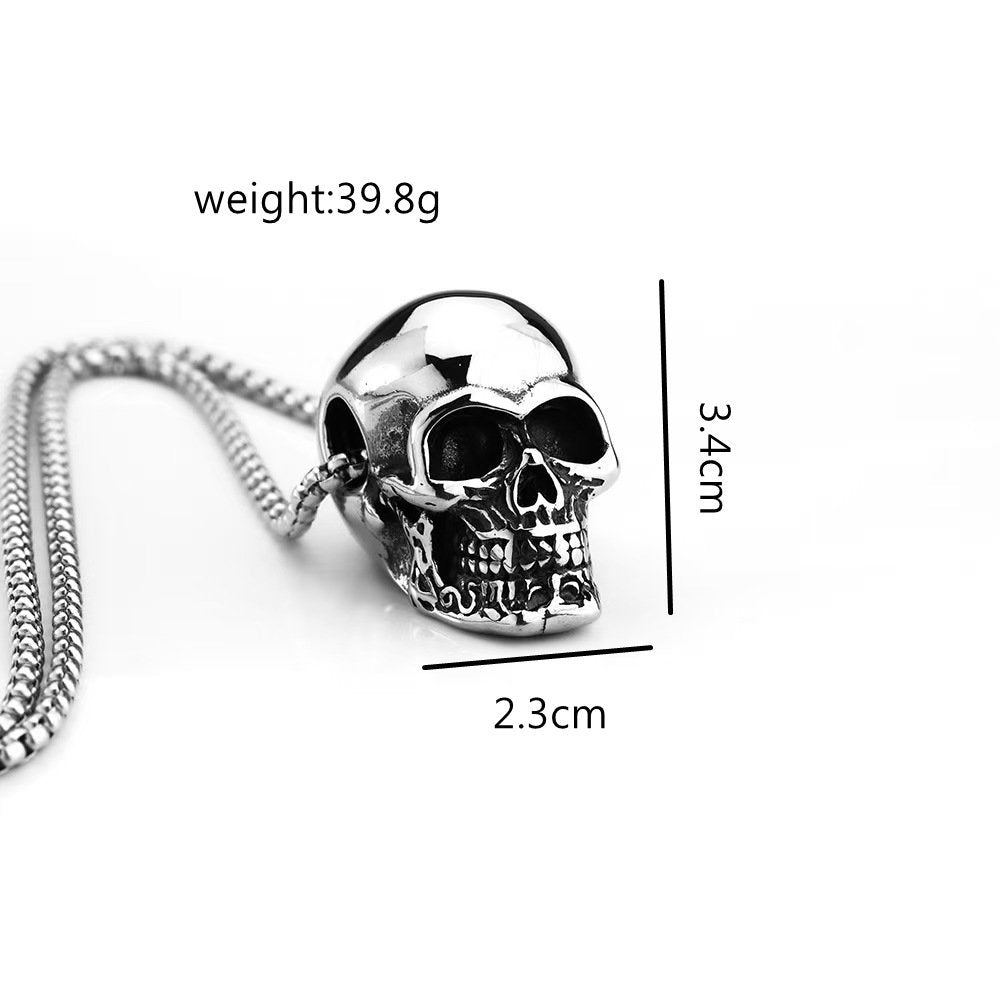Punk Skull Stainless Steel Men's Pendant Necklace