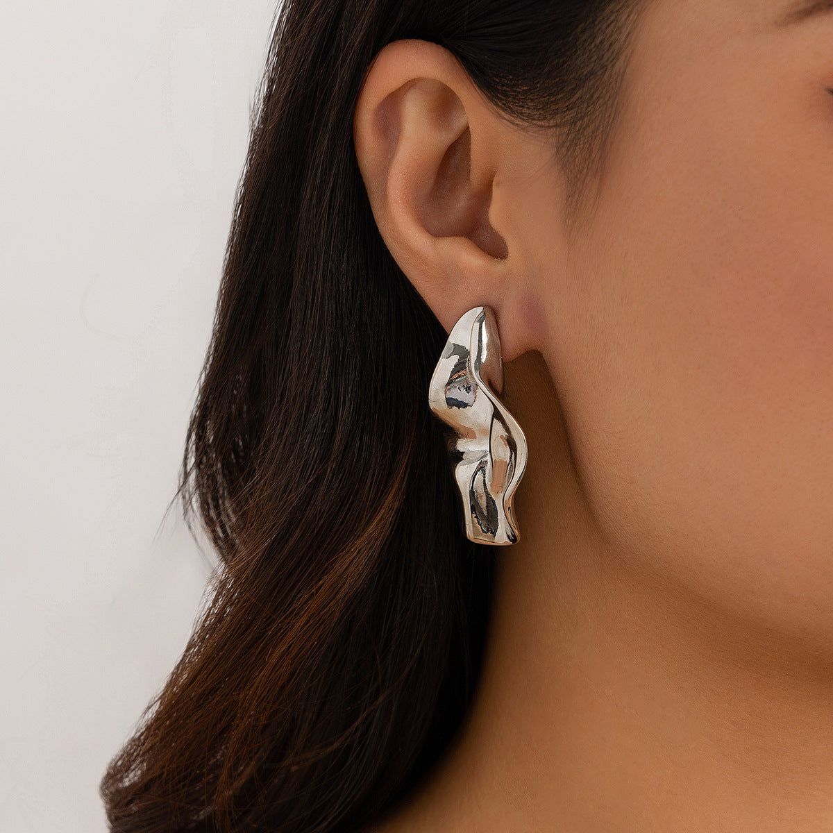 Planderful Lava Love Water Drop Earrings Irregular Geometric Statement Chic Jewelry For Modern Women