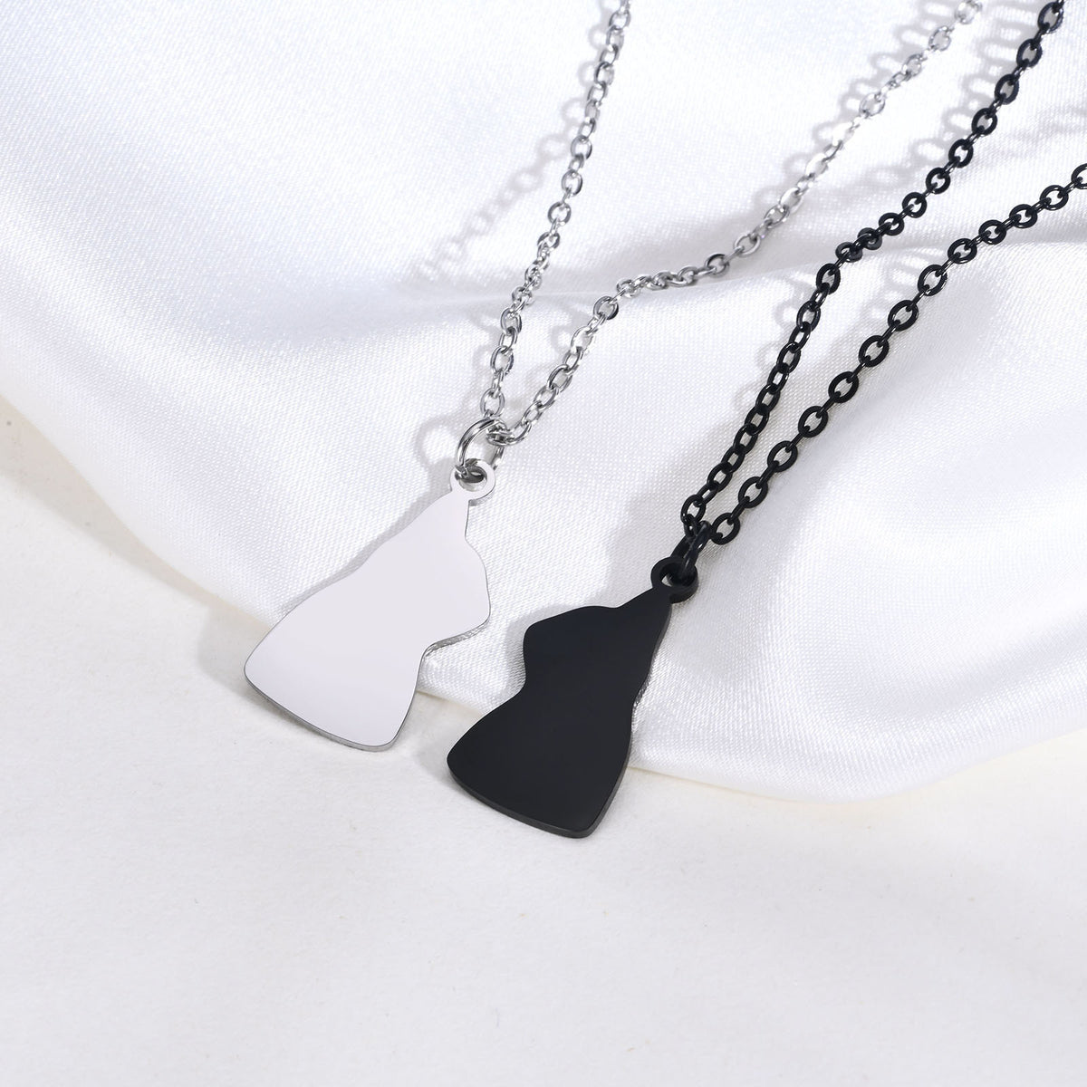Black Stainless Steel Necklace Unisex