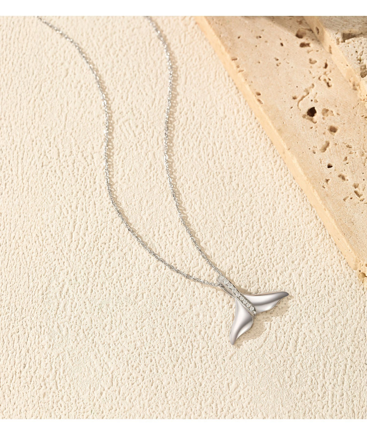 925 Sterling Silver Mermaid Tail Necklace