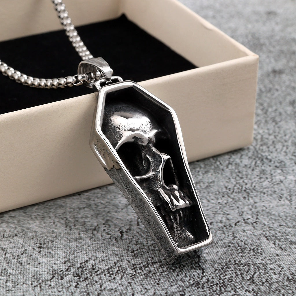 Vintage Skull Stainless Steel Men's Pendant Necklace