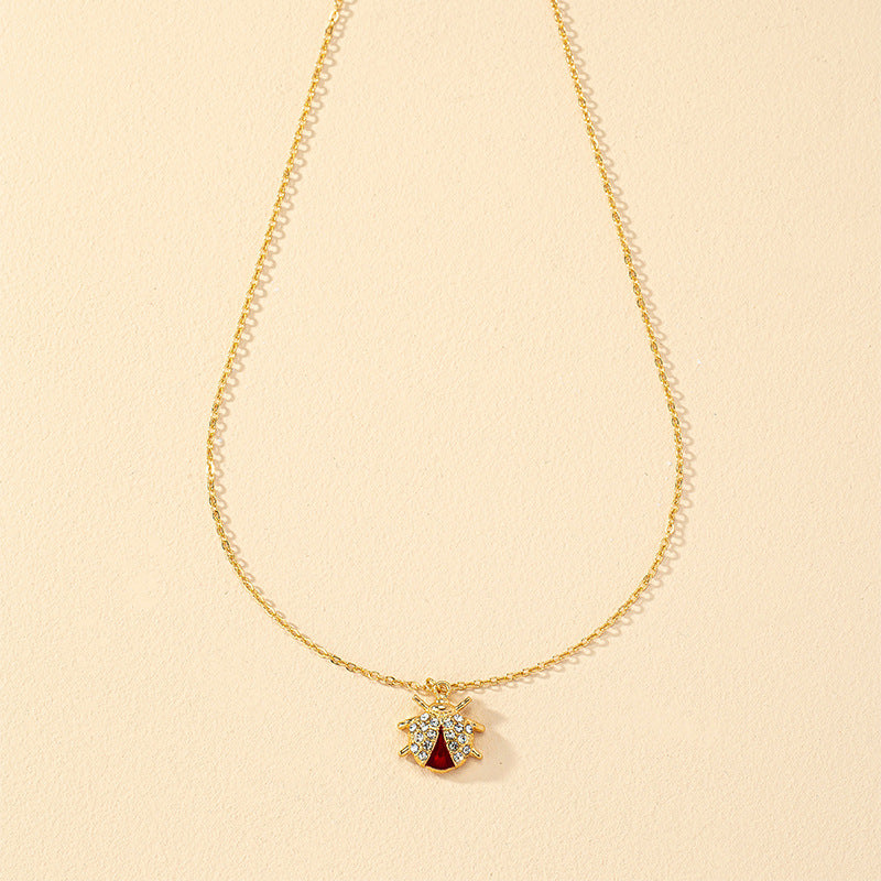 Luxurious Ladybug Pendant Necklace - Exquisite European Design