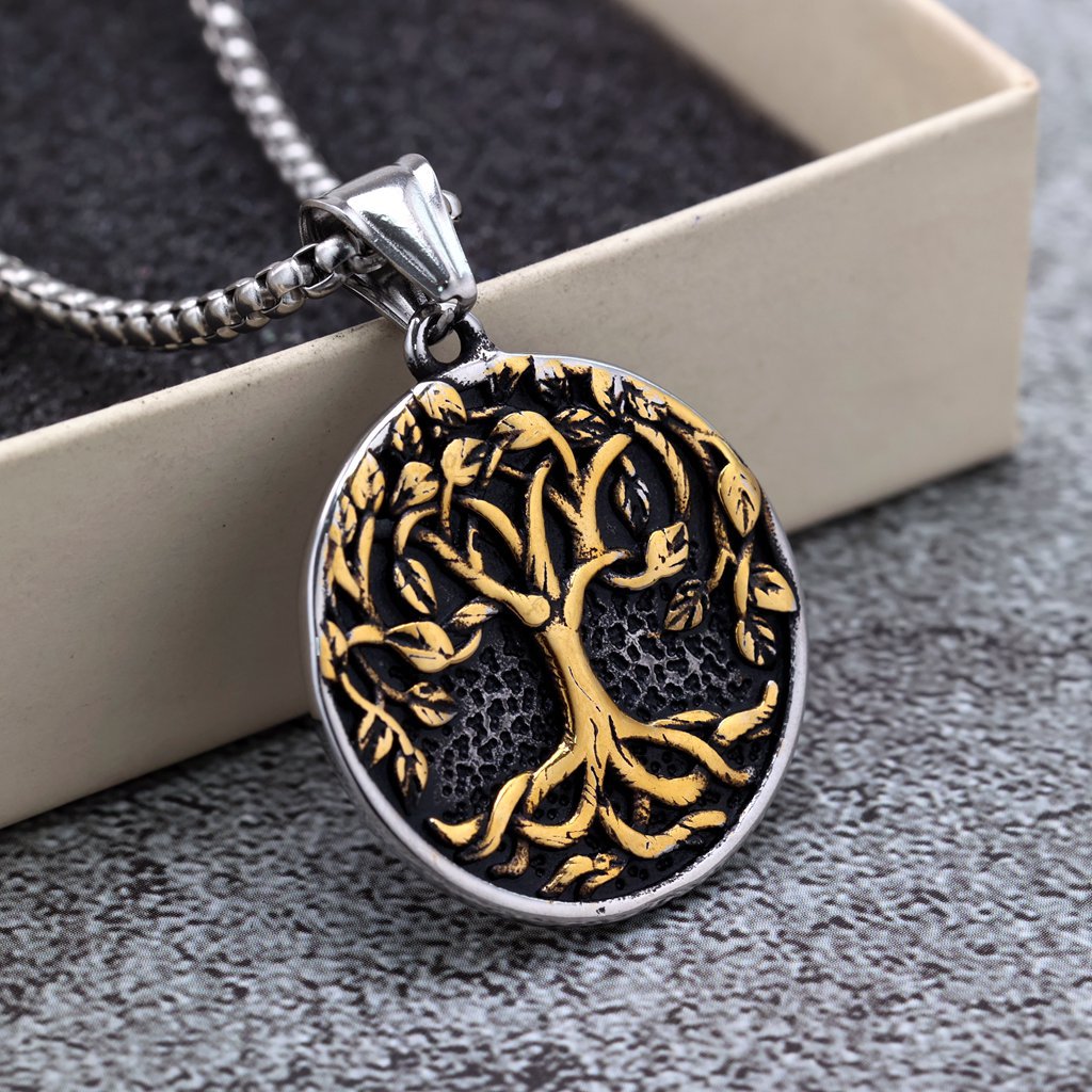 Planderful Unisex Tree of Life Pendant Necklace Retro