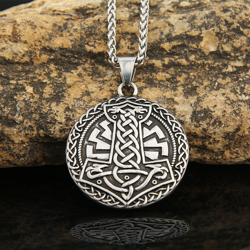 Vintage Viking Stainless Steel Men's Pendant Necklace