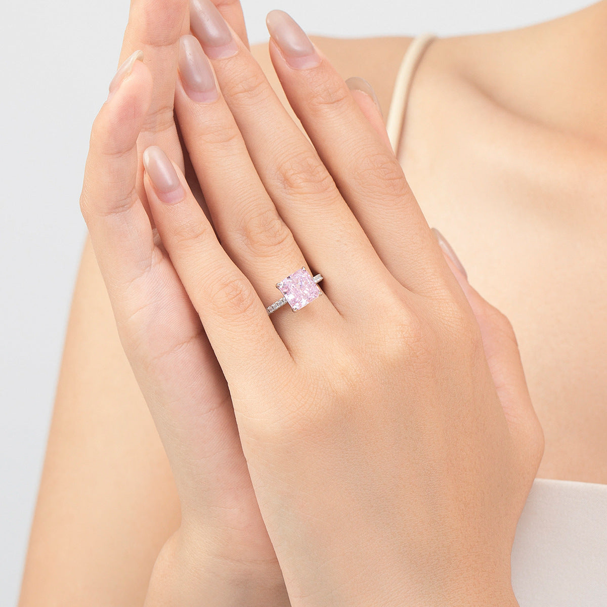 Everyday Genie Sterling Silver Zircon Ring for Women, Size 5-10