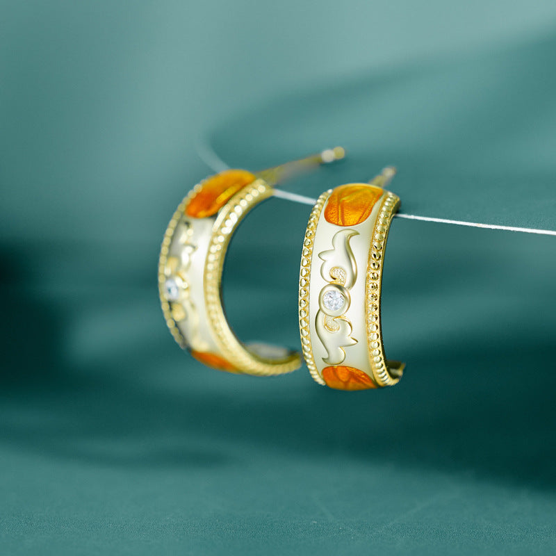 Merchandise Design Earrings 925 High-End Year of the Dragon