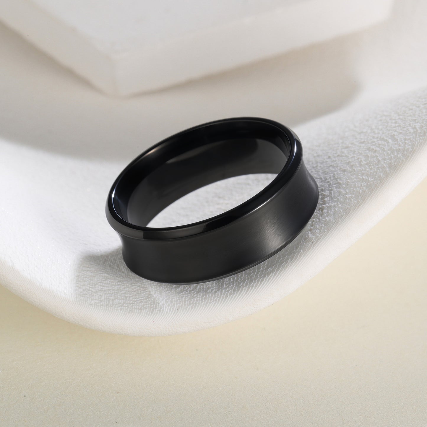 Planderful 8mm U Shape Stainless Steel Ring For Men