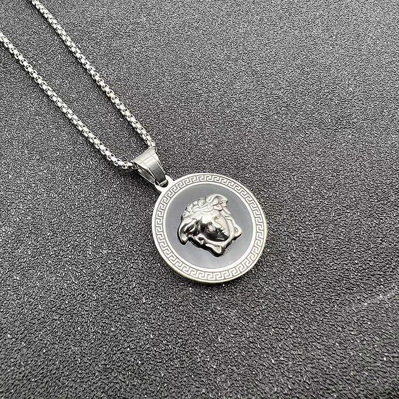 Planderful Everyday Genie Steel Necklace Greek Mythology Couples Pendant For Men And Women Hip Hop Style Unisex Gift