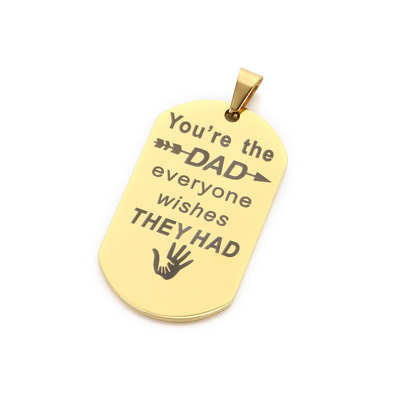 Planderful Dad Birthday Gift Stainless Steel Pendant Men