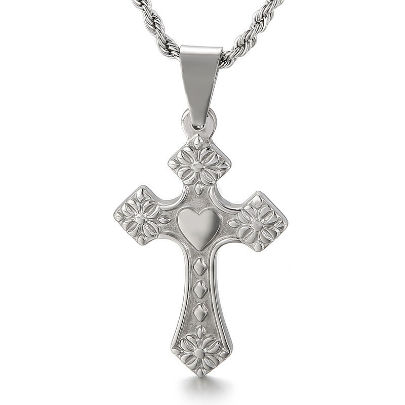 Bold Cross Titanium Steel Pendant - Bold and Stylish Men's Jewelry Piece