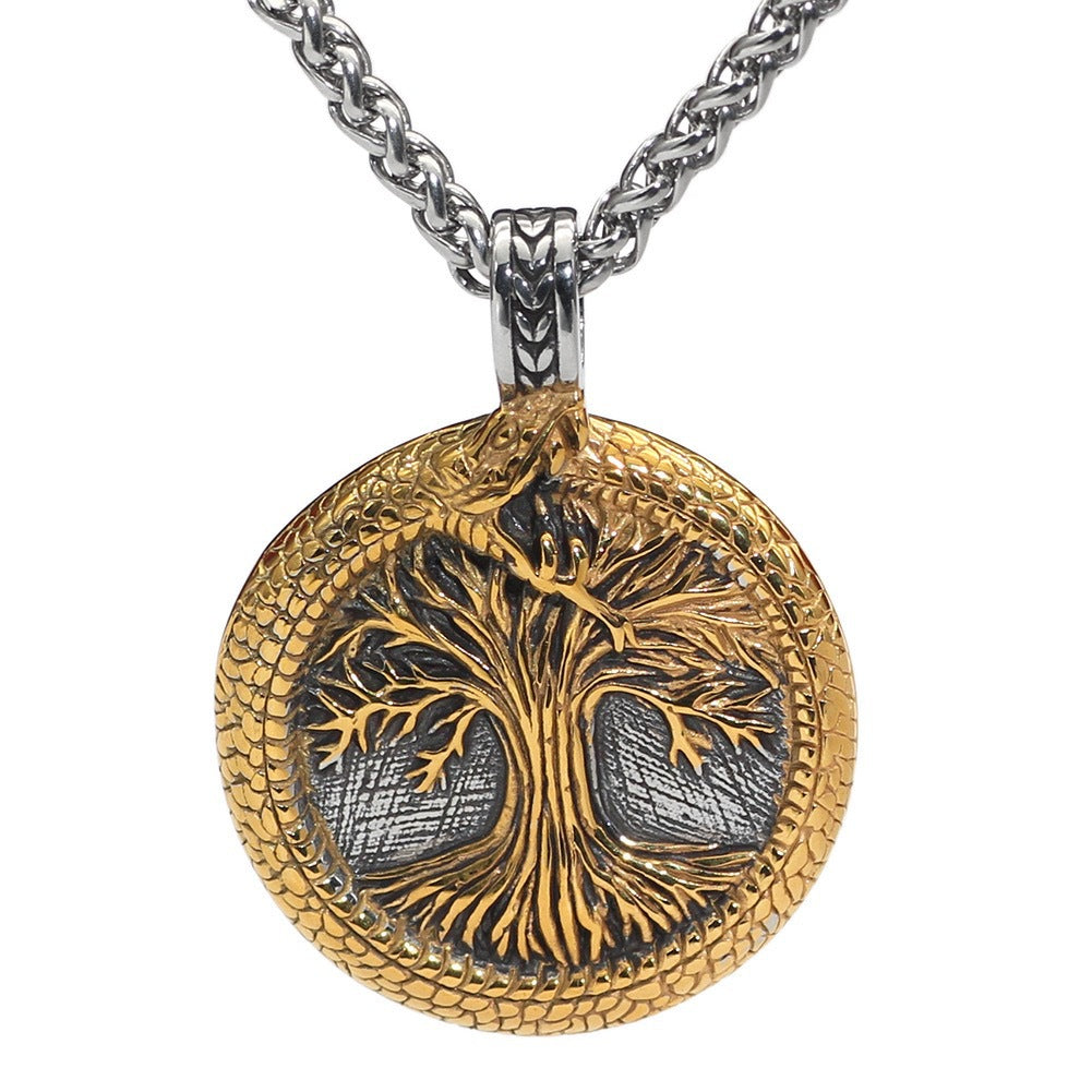 1. Planderful Tree Of Life Necklace Stainless Steel Personalized Long Chain Gift For Women