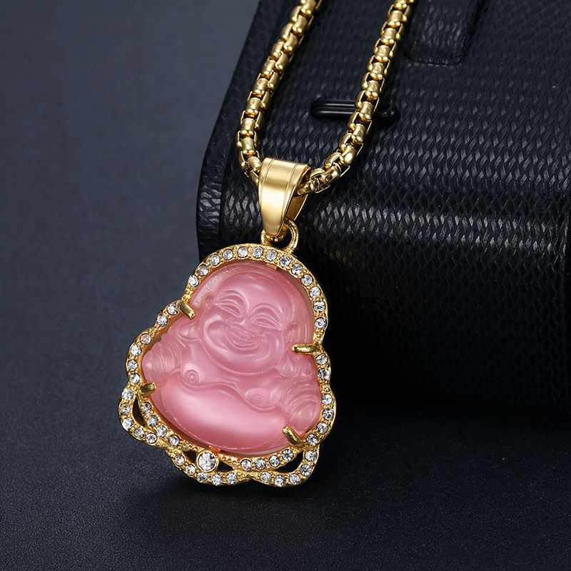 Zircon Necklace - Elegant Buddha Pendant Spiritual Jewelry Everyday Genie Collection Planderful