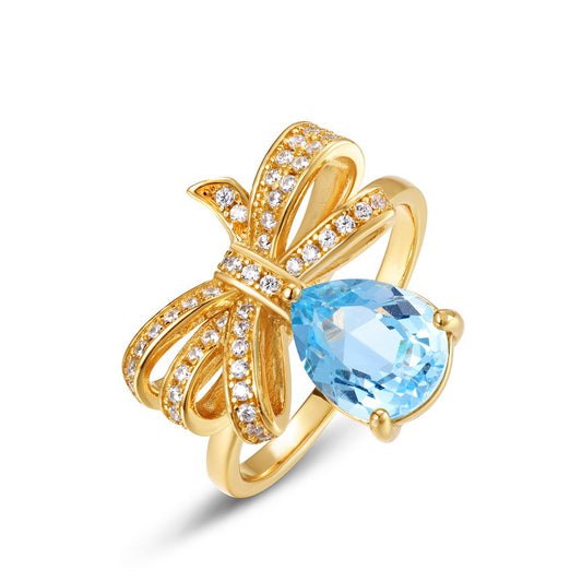 S925 Sterling Silver Bow Ring