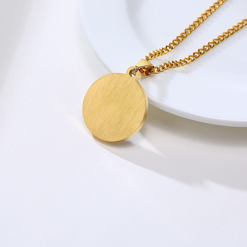 Stainless Steel Zircon Medical Logo Pendant Necklace for Men