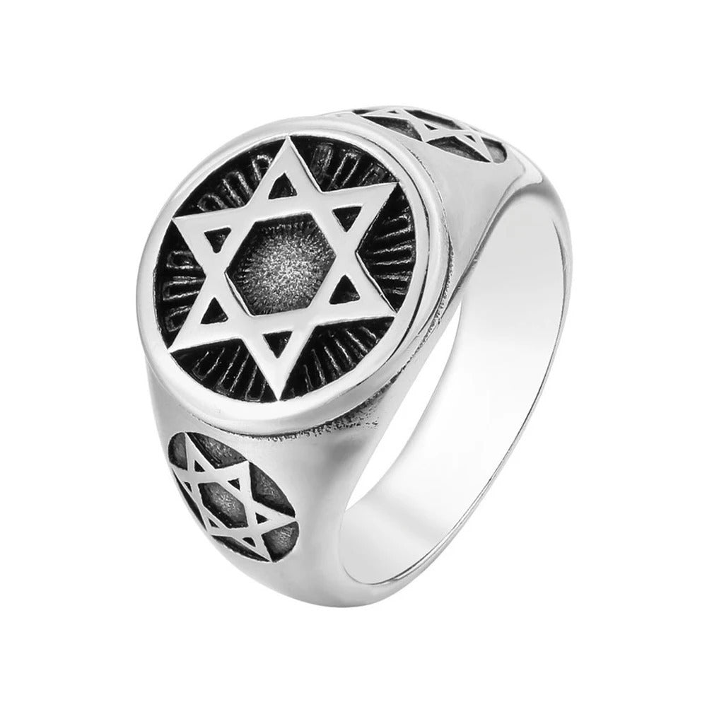 Punk Vintage Stainless Steel Men's Ring