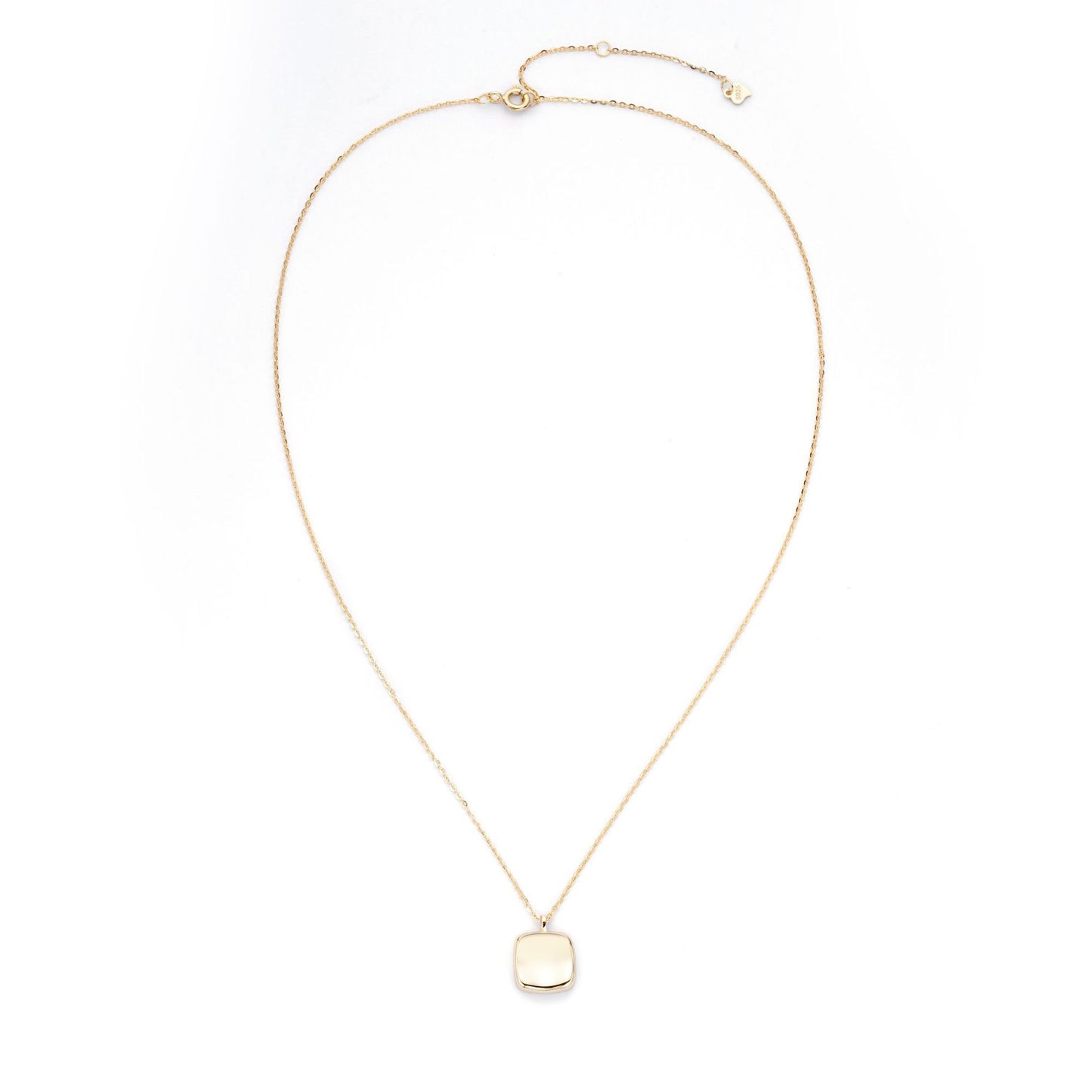 New Personalized S925 Silver Geometric Square Necklace