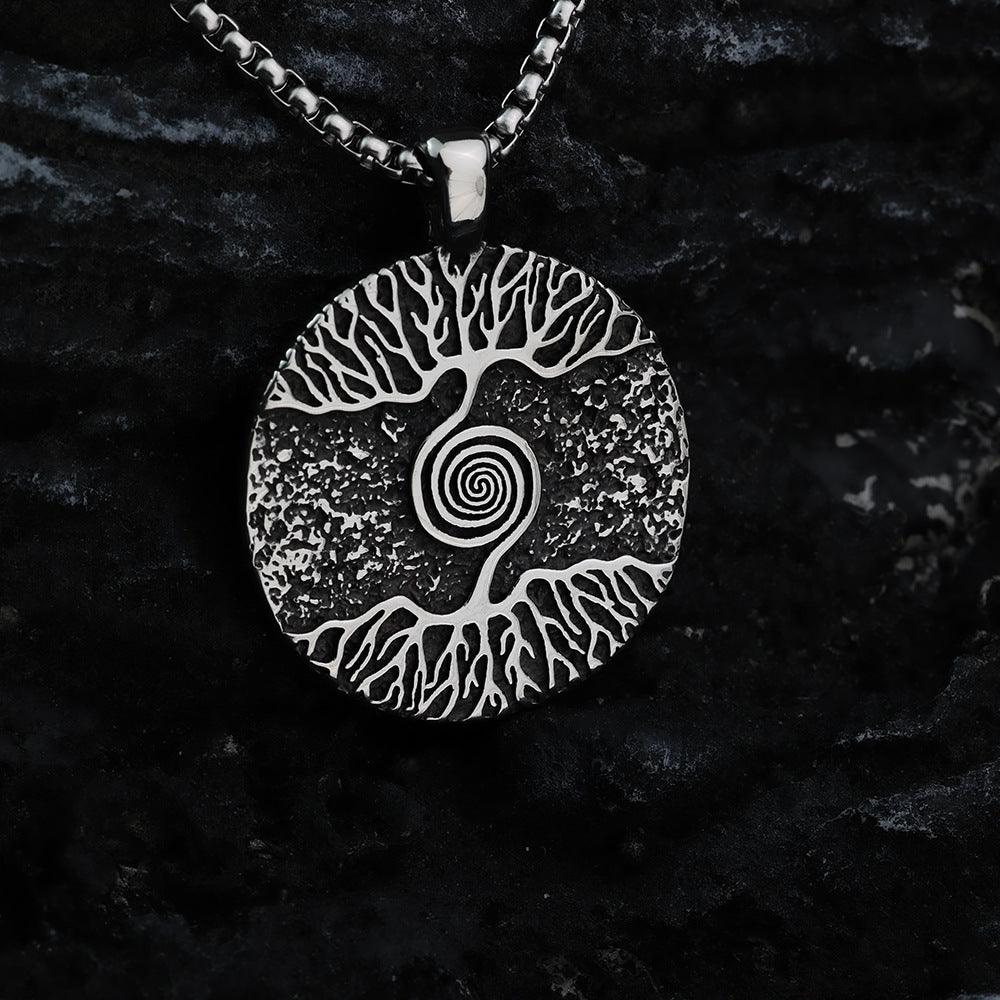 European And American Retro Stainless Steel Viking Pendant Necklace