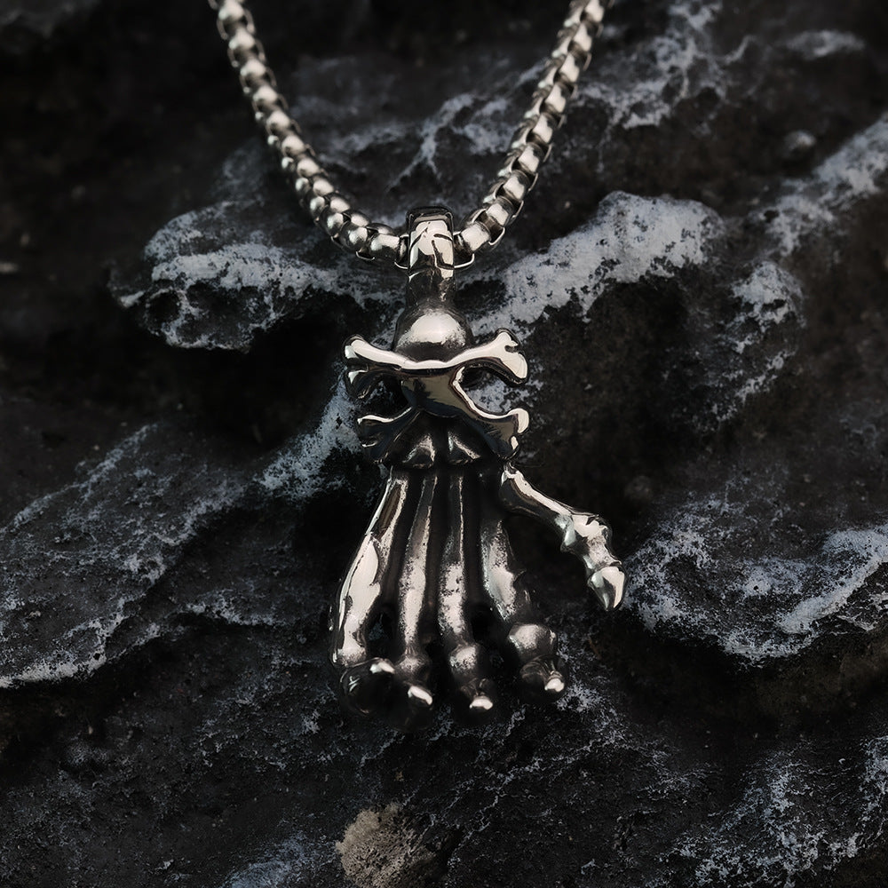 Hip-Hop European and American Skull Pendant Necklace for Men