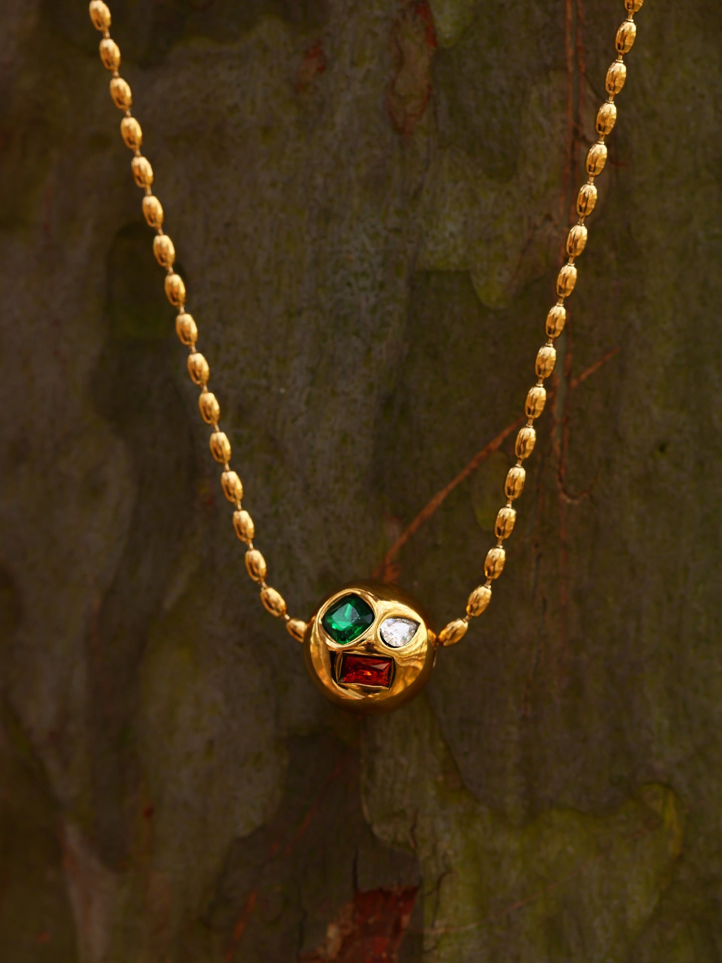 Planderful Colorful Zircon Clavicle Necklace For Women