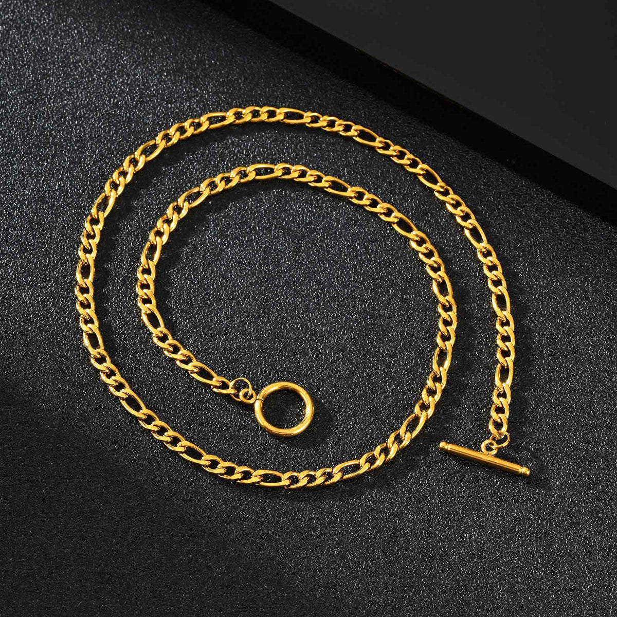 Men's Stainless Steel Three To One Nk Chain Ot Buckle Premium Necklace