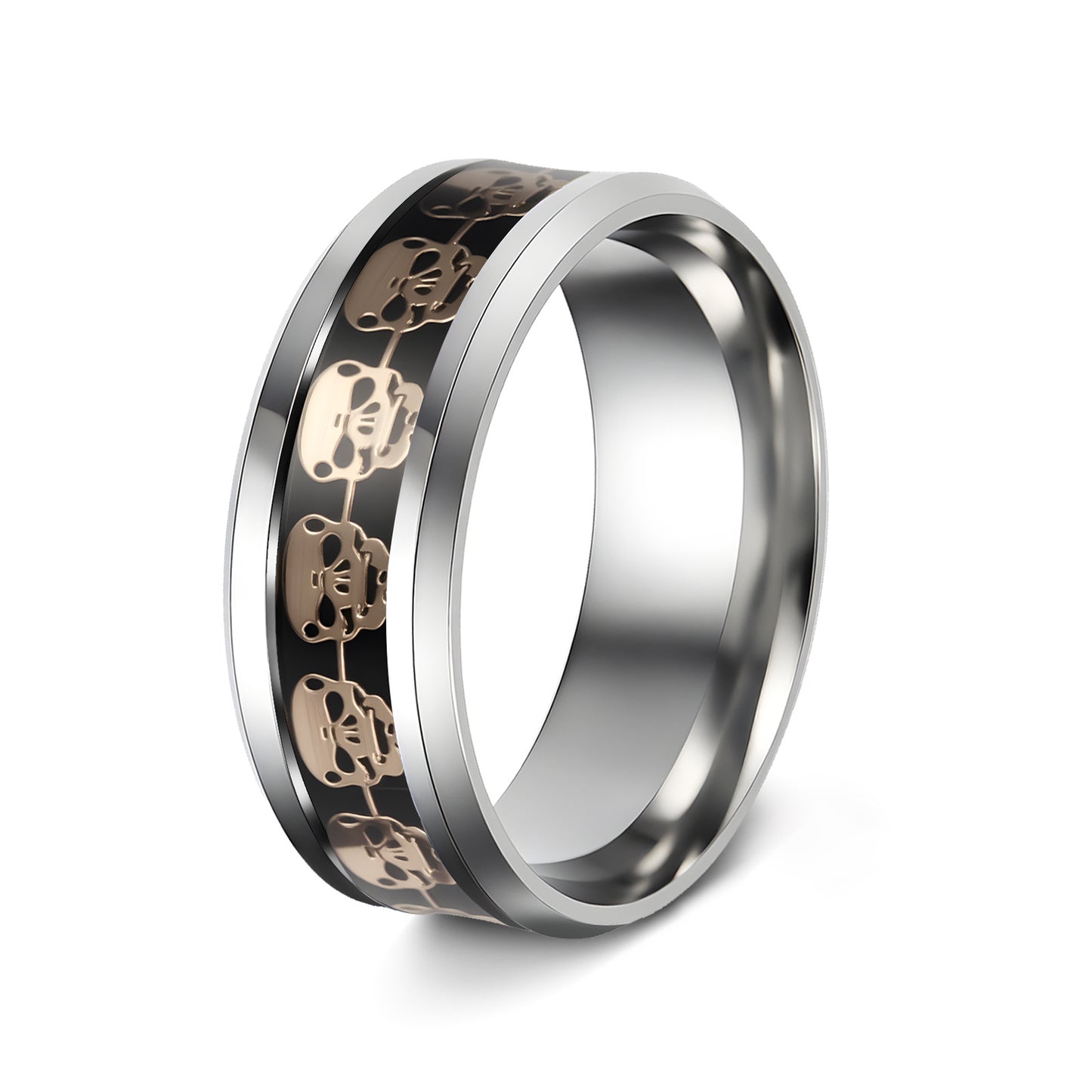 Planderful Everyday Genie Punk Skull Ring For Unisex Style In Durable Steel For Halloween Fashion
