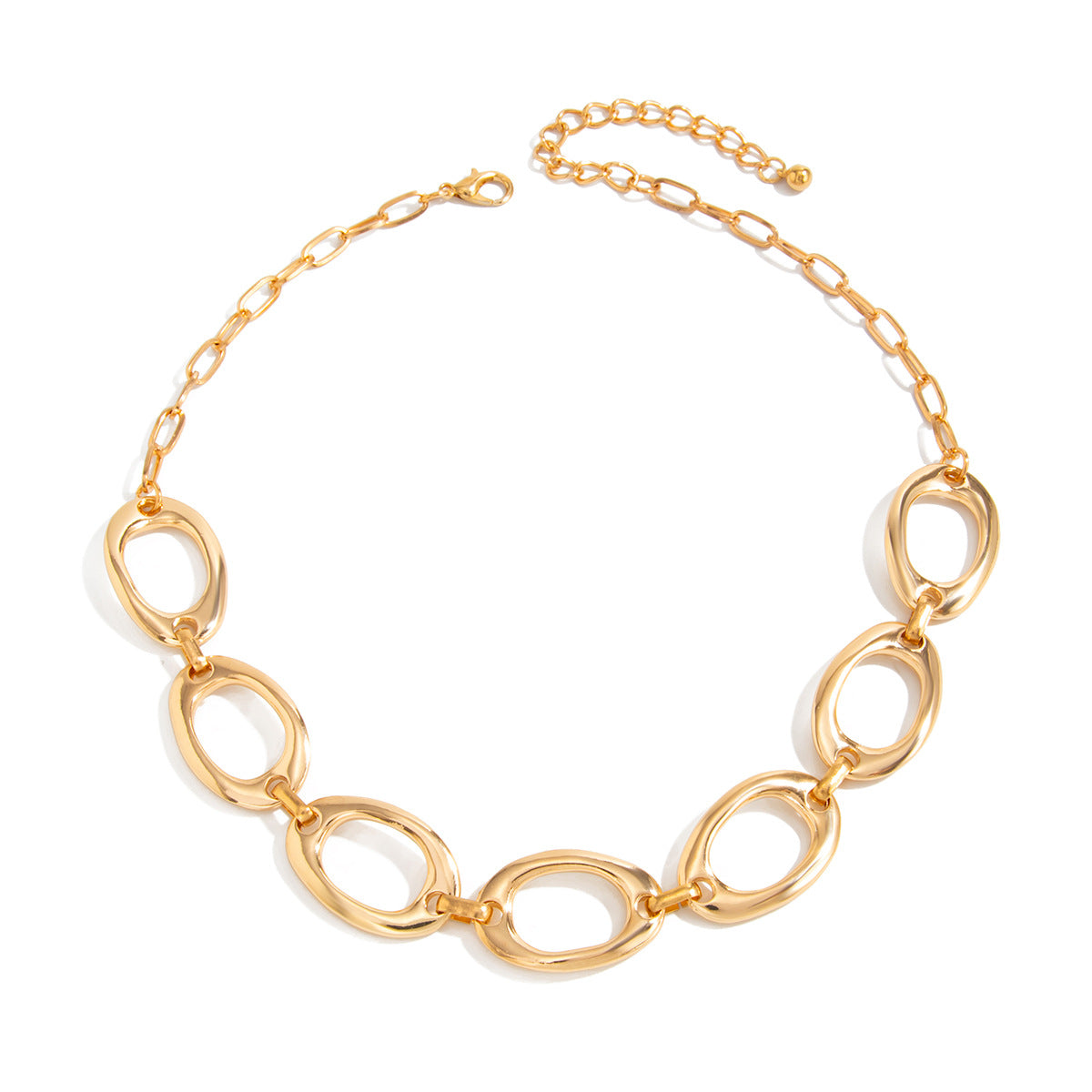 Minimalist Button O-Link Necklace