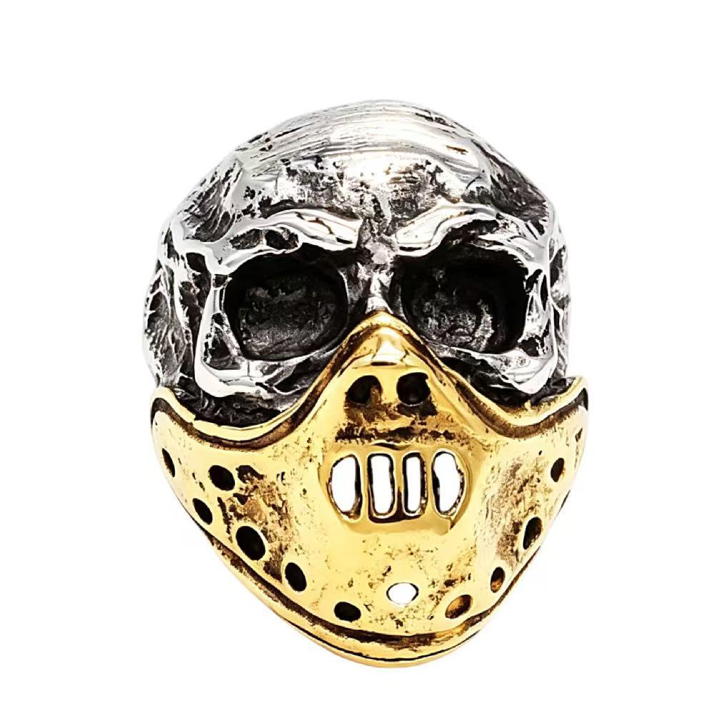 Gas Mask Skull Titanium Steel Ring