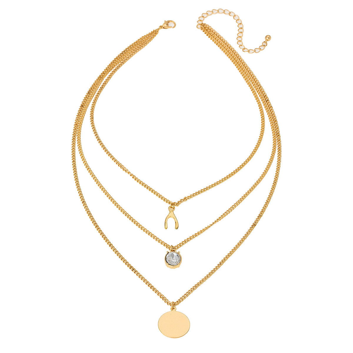 Planderful Vienna Verve Necklace – Fashionable Three Layer Metal Design