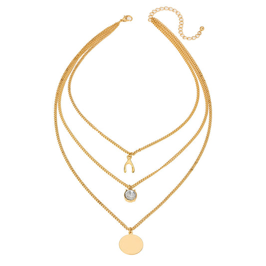 Planderful Vienna Verve Necklace – Fashionable Three Layer Metal Design