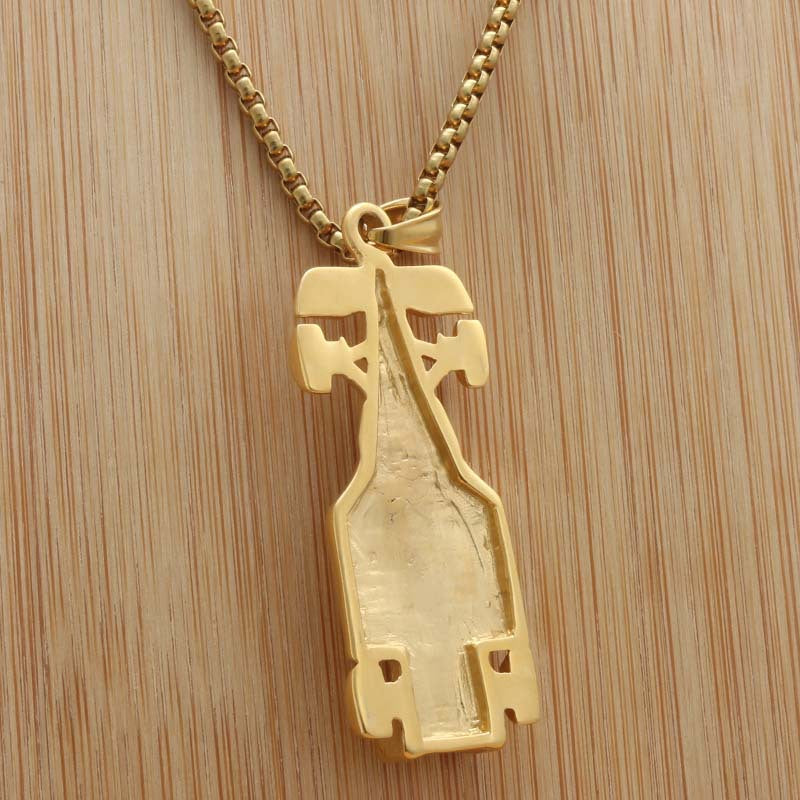 Personalized Titanium Steel Traffic Jam Pendant Necklace for Men - Retro Punk Style