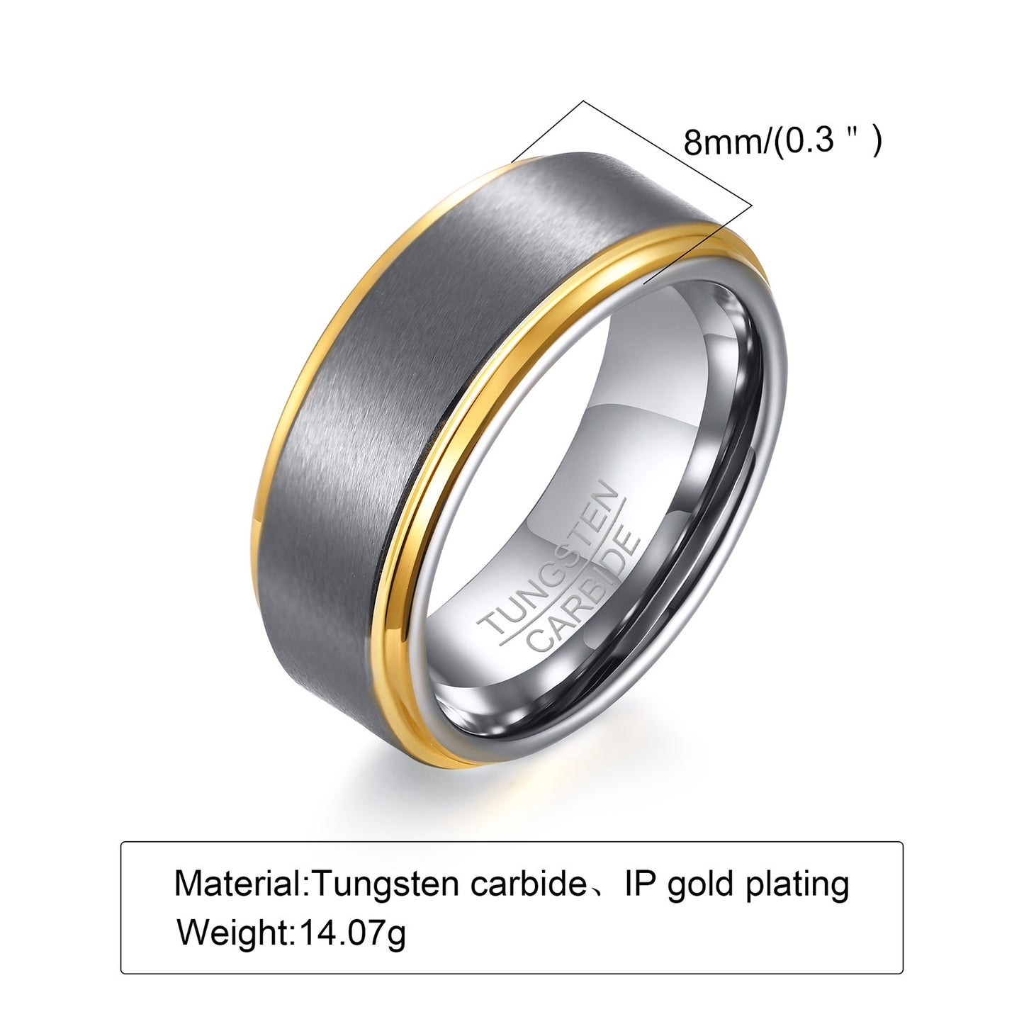 Foreign Trade Jewelry Tungsten Steel Ring Men's Black Blue