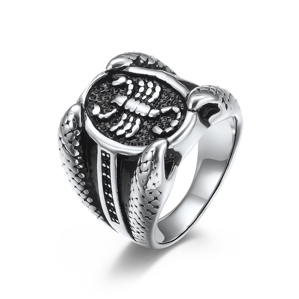 Retro Style Stainless Steel Scorpion Ring for Men