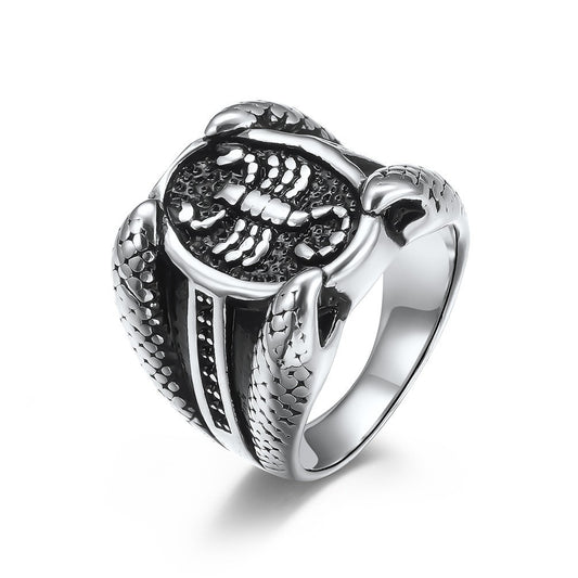 Retro Style Stainless Steel Scorpion Ring for Men
