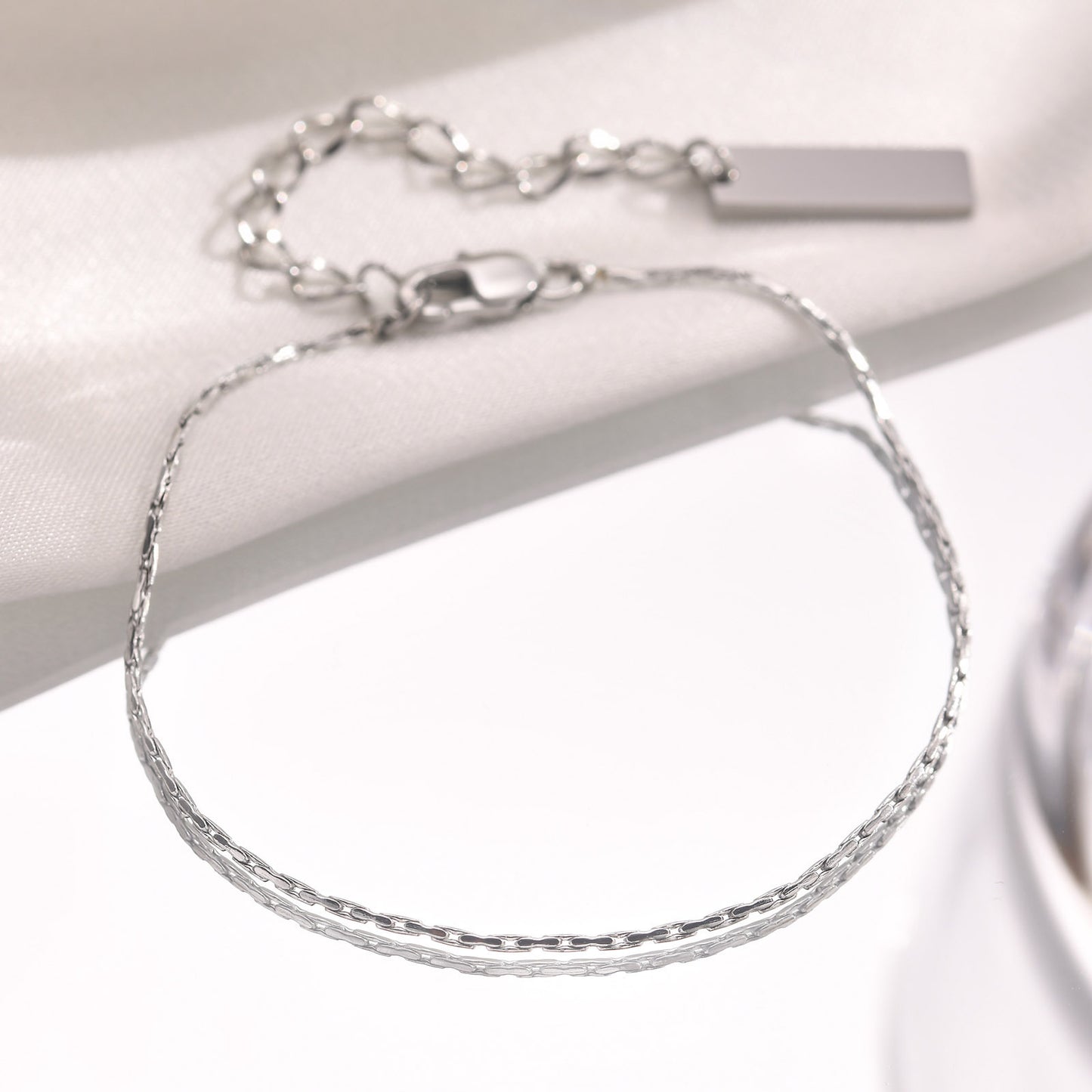 Jewelry Stainless Steel Square Hammer Chain Gold Bracelet