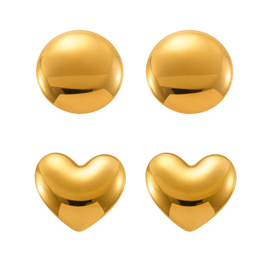 Planderful Stainless Steel Color Matching Earrings For Women