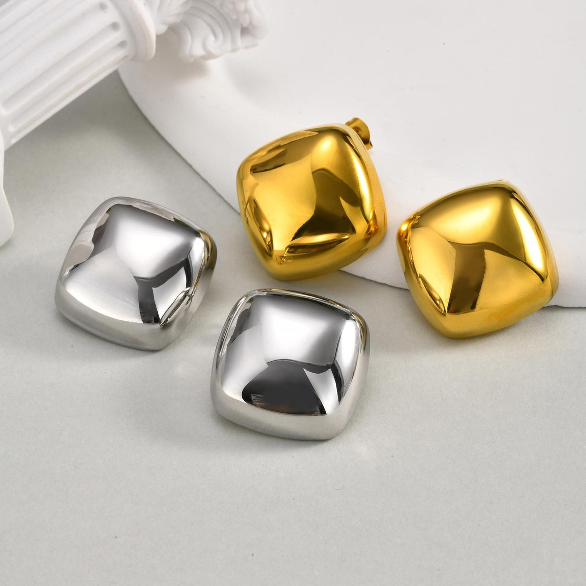 Stainless Steel Geometric Earrings