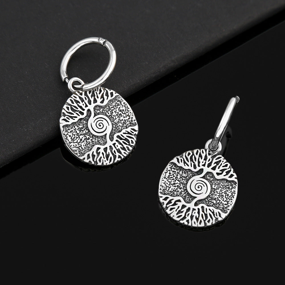 Amazon European and American Titanium Steel Odin Viking Earrings